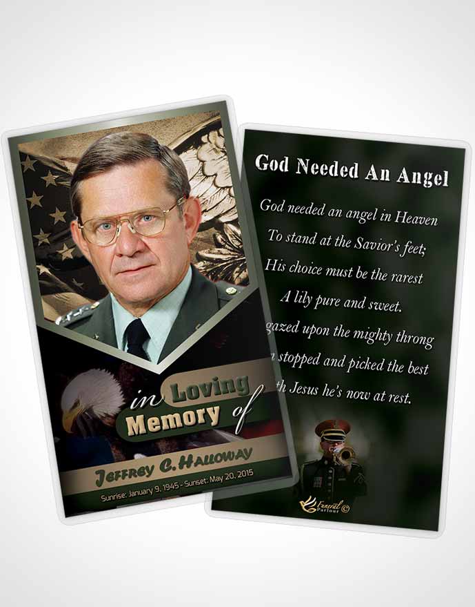 Funeral Thank You Card Template 2nd Veterans Day Serenity