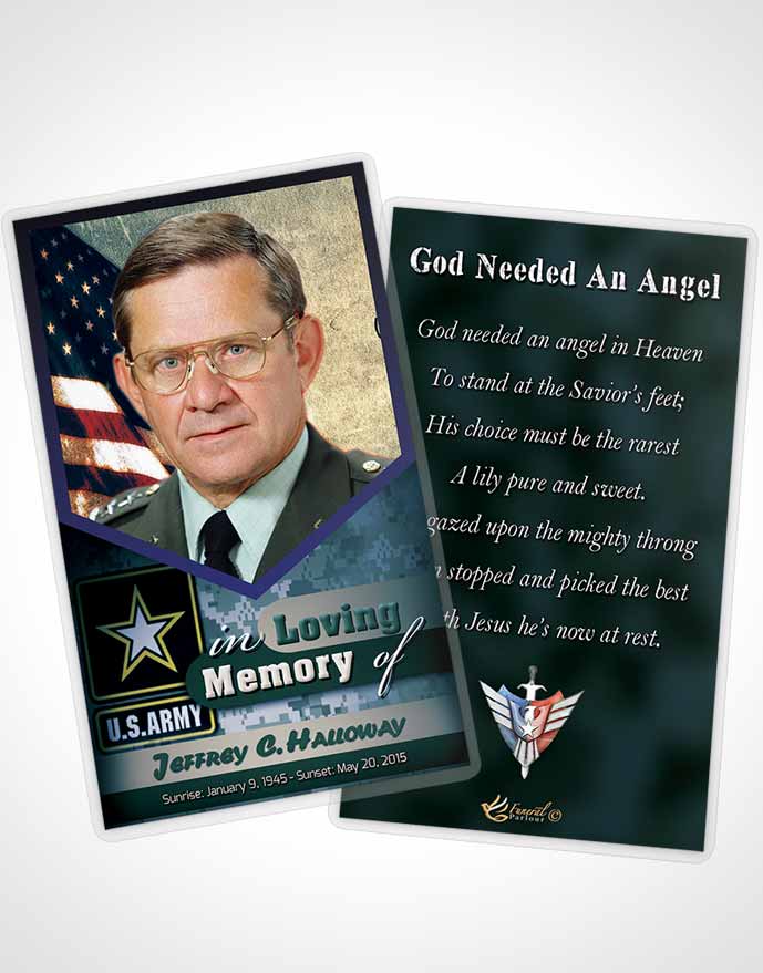 Funeral Thank You Card Template 3rd Army Soldier Desire