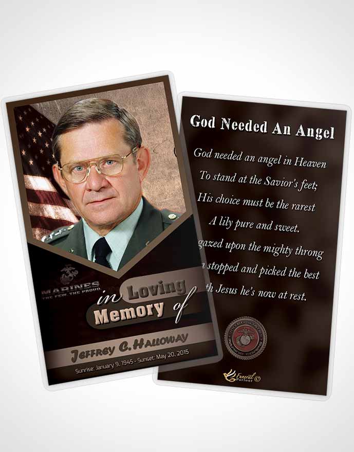 Funeral Thank You Card Template 3rd Marines The Few The Proud Bliss