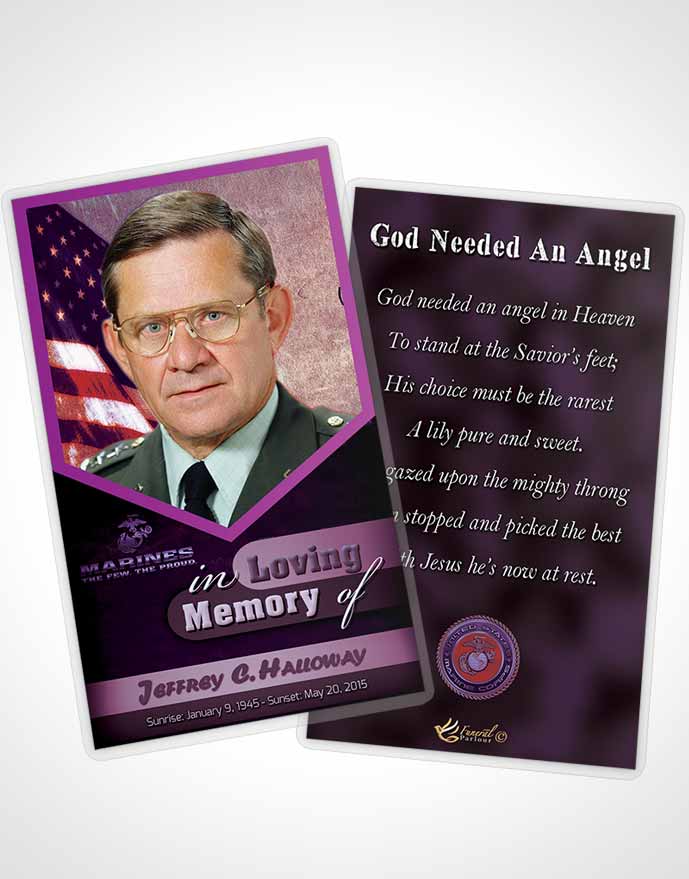 Funeral Thank You Card Template 3rd Marines The Few The Proud Faith