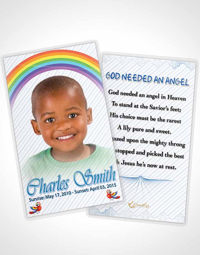 Funeral Prayer Card Template A Childs Passing Midnight Jasmine