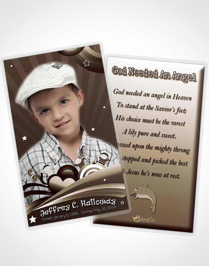 Funeral Prayer Card Template Autumn Serenity Childs Journey