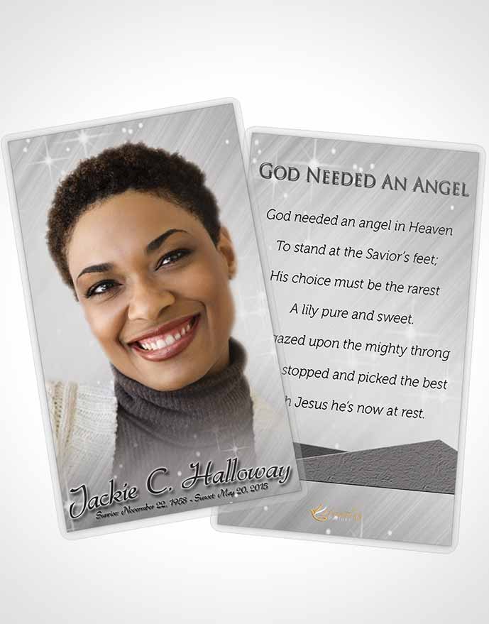 Funeral Thank You Card Template Black and White Serenity