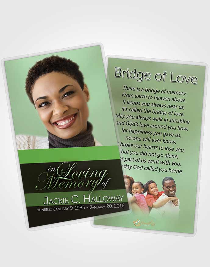 Funeral Thank You Card Template Divine Essence Forest Laughter