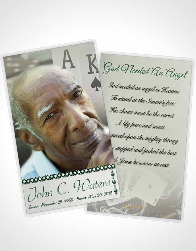 Funeral Prayer Card Template Emerald Cards
