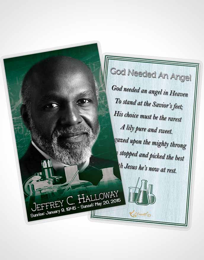 Funeral Prayer Card Template Emerald Chemist
