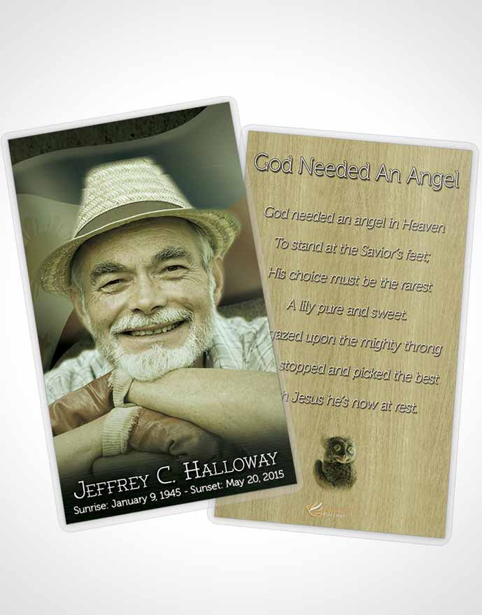 Funeral Prayer Card Template Filipino Emerald Spirit