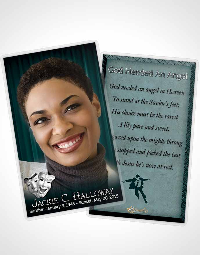 Funeral Prayer Card Template Forest Valley Actor