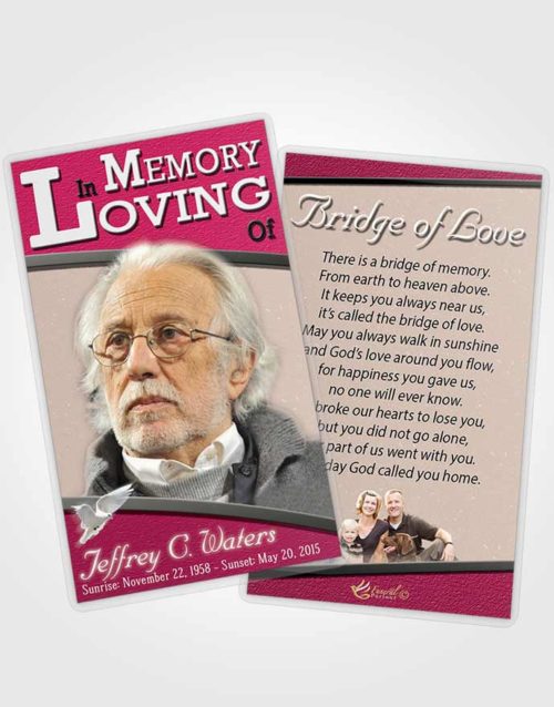 Funeral Prayer Card Template Gentle Clarity
