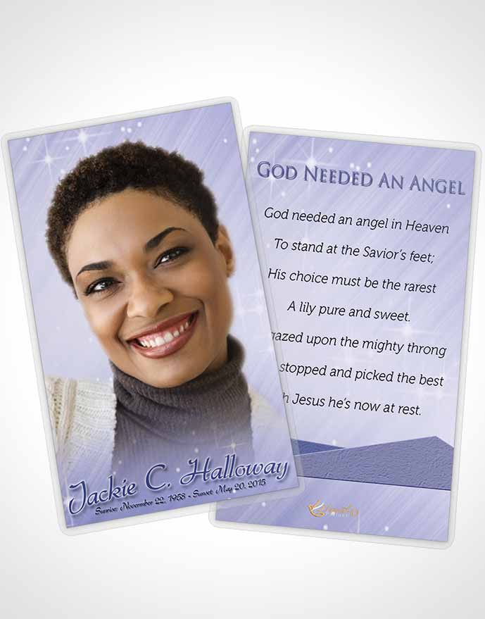 Funeral Thank You Card Template Gentle Sky Serenity