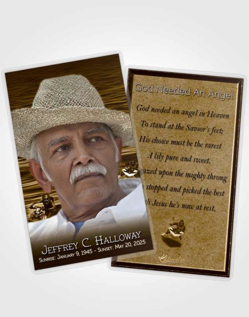 Funeral Prayer Card Template Golden Canyon Water Sports