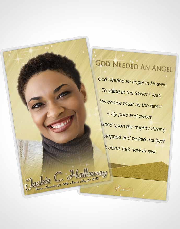 Funeral Thank You Card Template Golden Serenity