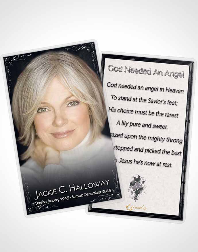 Funeral Thank You Card Template Heavens Touch Deep Serenity
