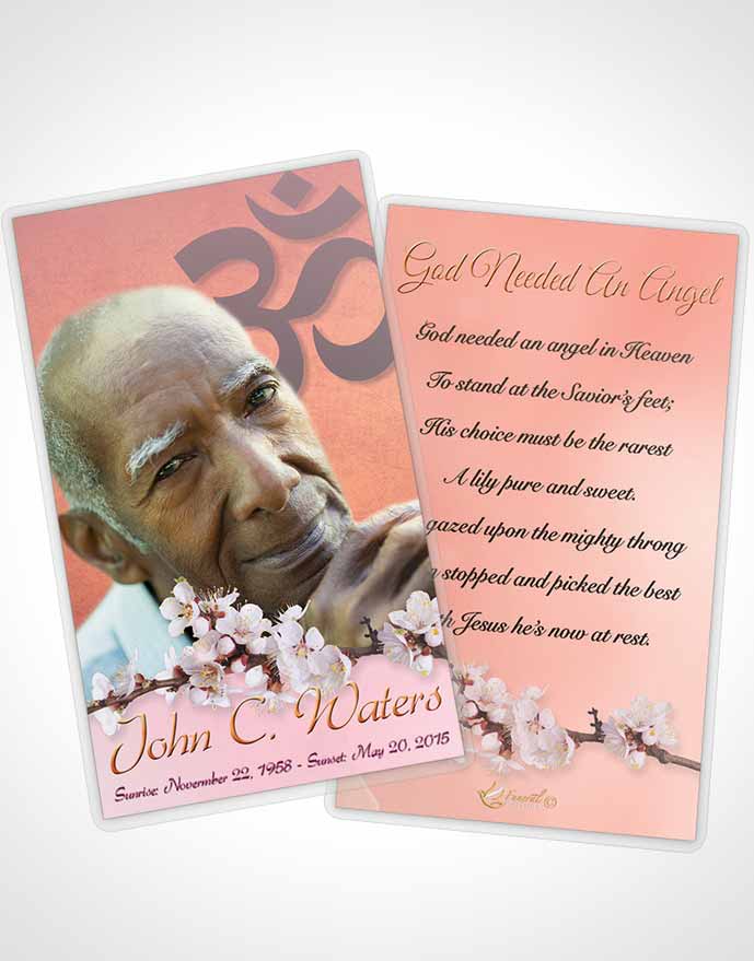 Funeral Prayer Card Template Hindu Love Evening Breeze