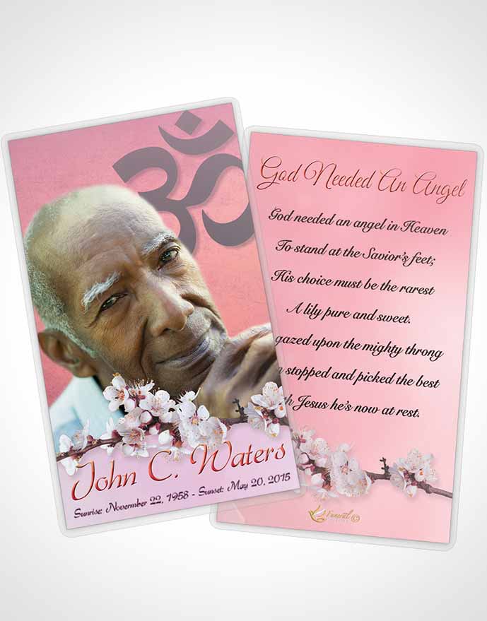 Funeral Prayer Card Template Hindu Love Evening Peace