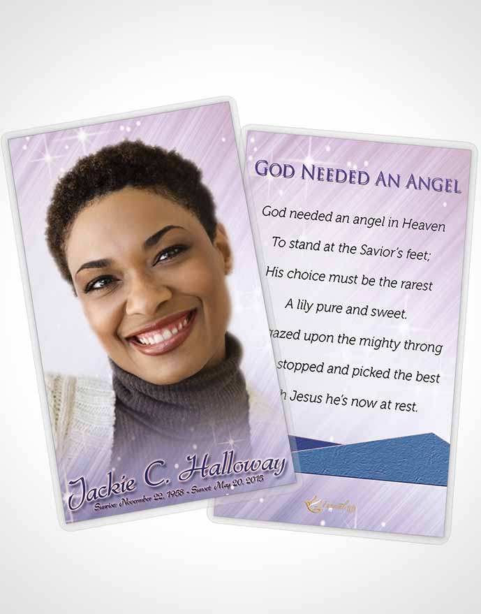 Funeral Thank You Card Template Lavender Mist Serenity