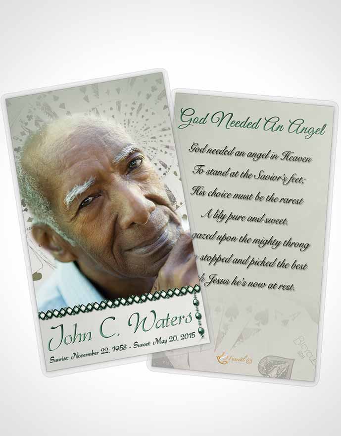 Funeral Prayer Card Template Lets Play Emerald Cards