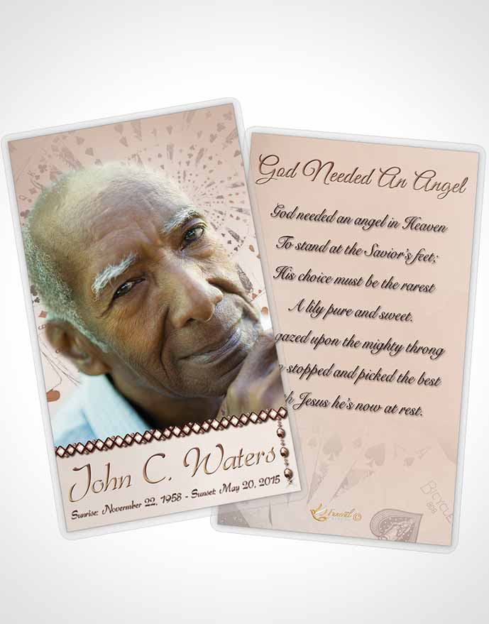 Funeral Prayer Card Template Lets Play Golden Cards