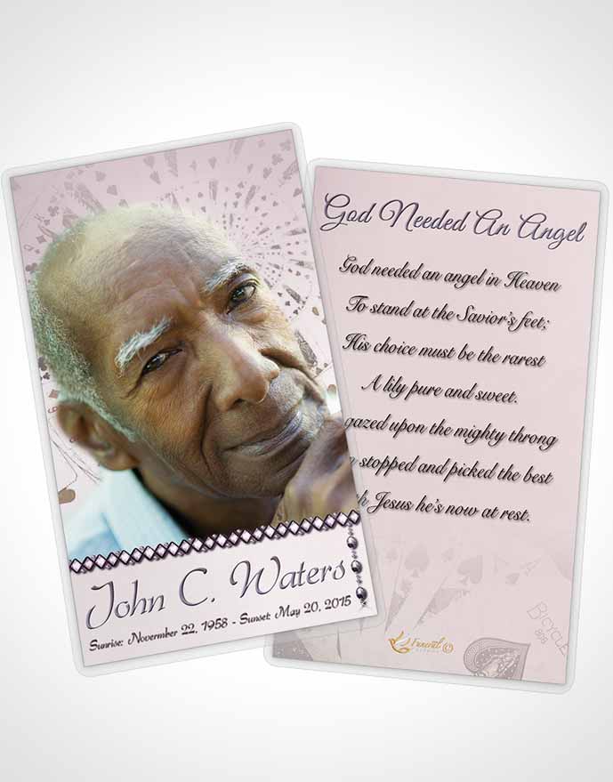 Funeral Prayer Card Template Lets Play Midnight Cards