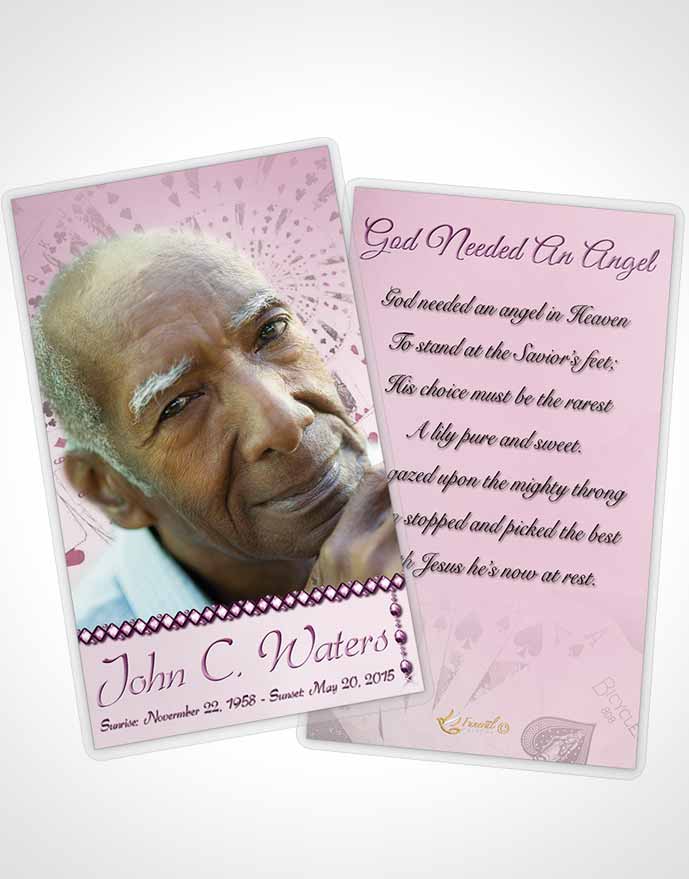 Funeral Prayer Card Template Lets Play Tender Cards