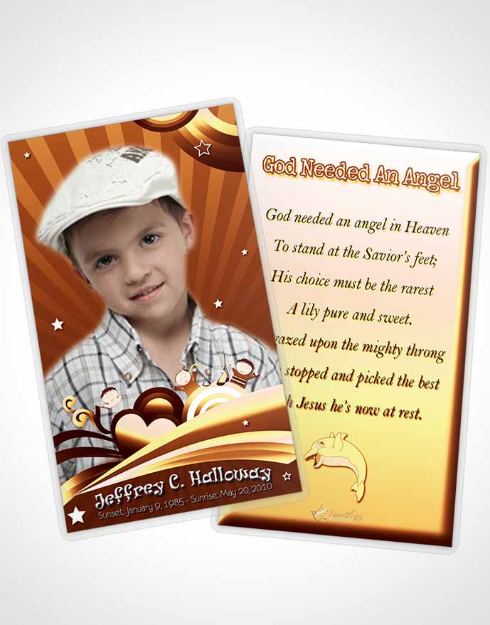 Funeral Prayer Card Template Living in a Peach Childs Journey