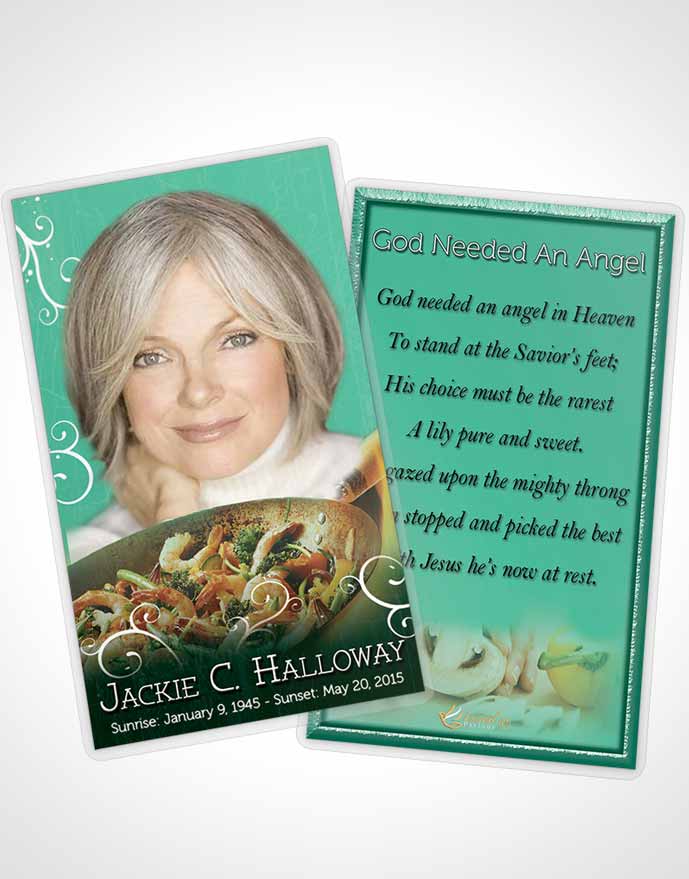 Funeral Prayer Card Template Love of Emerald Cooking