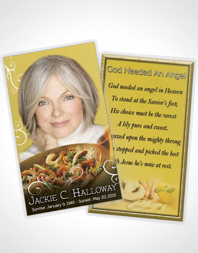 Funeral Prayer Card Template Love of Golden Cooking