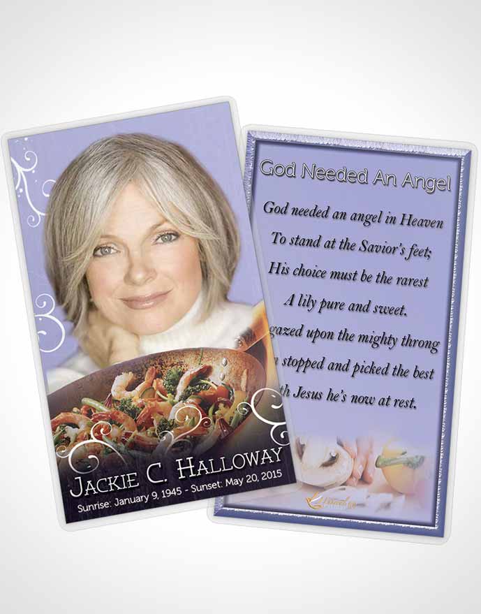 Funeral Prayer Card Template Love of Lavender Cooking