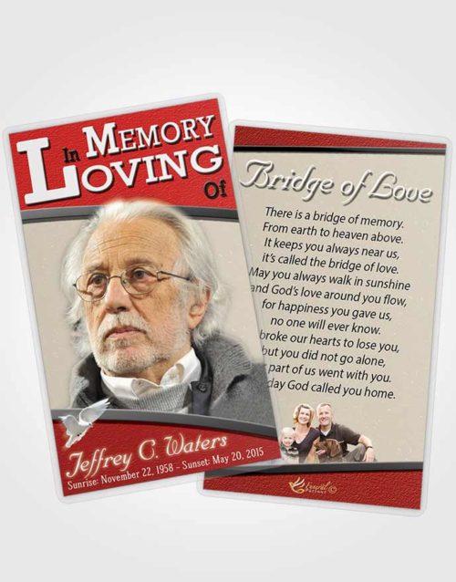 Funeral Prayer Card Template Ruby Clarity