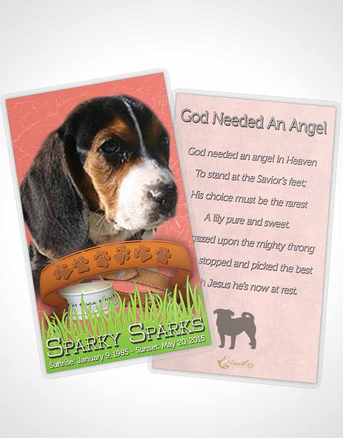 Funeral Thank You Card Template Ruby Sparky the Dog