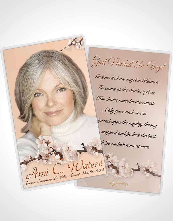 Funeral Thank You Card Template Simple Beauty Golden Love