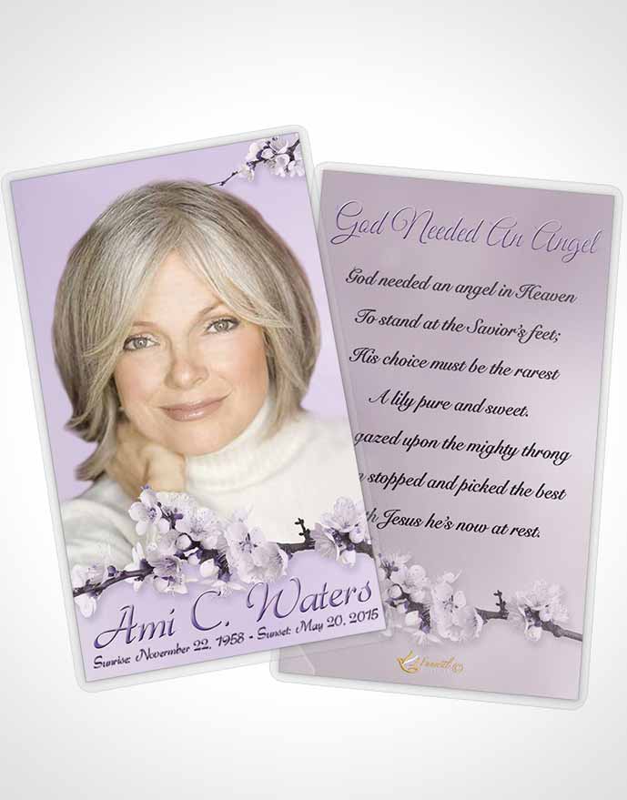 Funeral Thank You Card Template Simple Beauty Lavender Honor