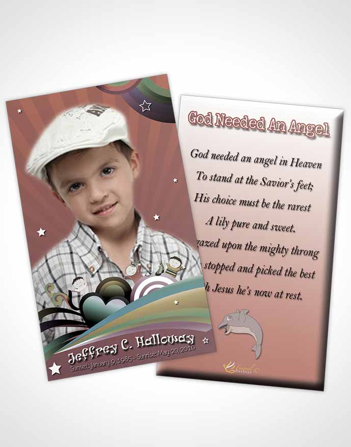 Funeral Prayer Card Template Soft Summer Ruby Childs Journey