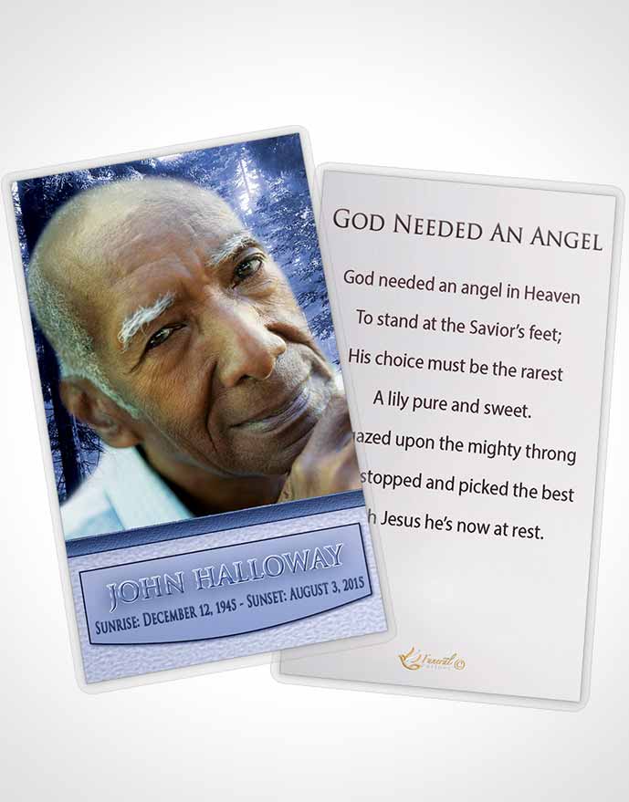 Funeral Prayer Card Template Special Moments Forest Laughter