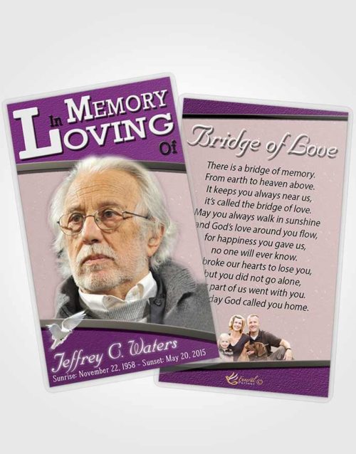 Funeral Prayer Card Template Summer Clarity