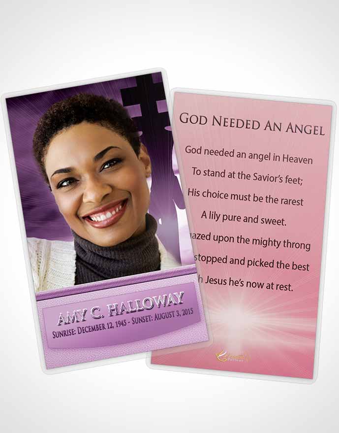 Funeral Prayer Card Template The Lavender Love Sacrifice