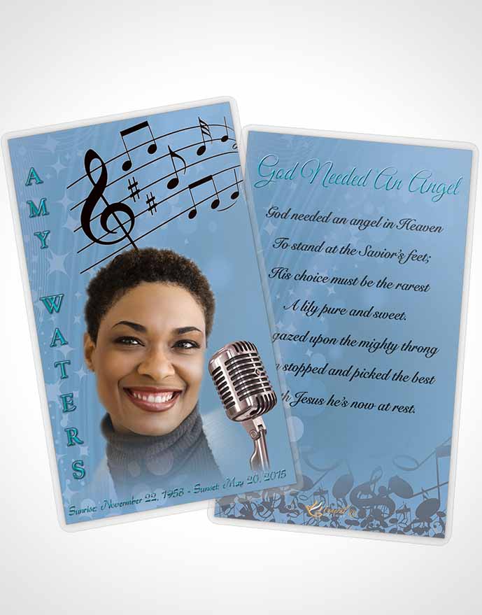 Funeral Prayer Card Template The Sound of Music Morning Calm