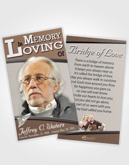 Funeral Prayer Card Template Vintage Clarity