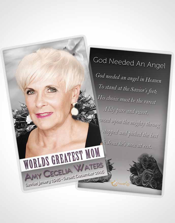 Funeral Prayer Card Template Worlds Greatest Free Mom