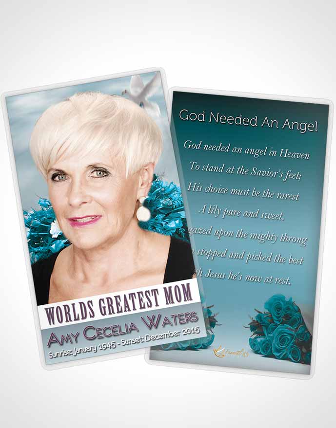 Funeral Prayer Card Template Worlds Greatest Hopeful Mom