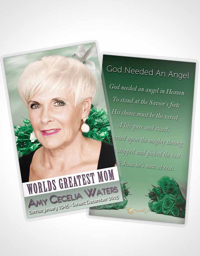 Funeral Prayer Card Template Worlds Greatest Peaceful Mom