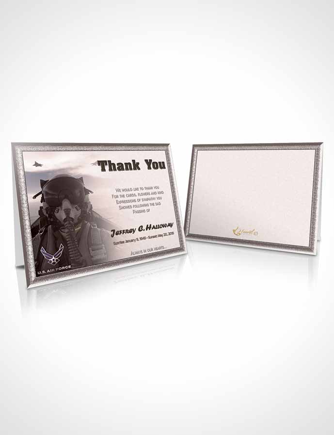Funeral Thank You Card Template 1st Air Force Airman Bliss