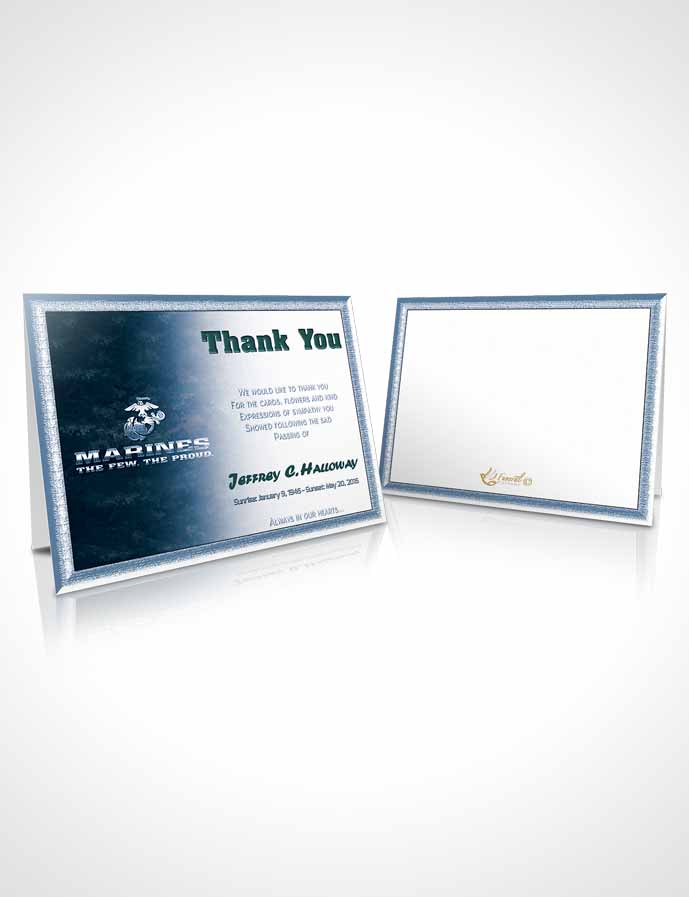Funeral Thank You Card Template 1st Marines The Few The Proud Desire