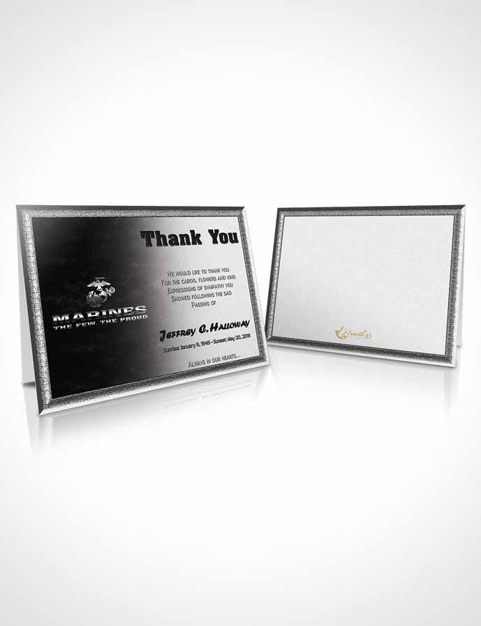 Funeral Thank You Card Template 1st Marines The Few The Proud Freedom