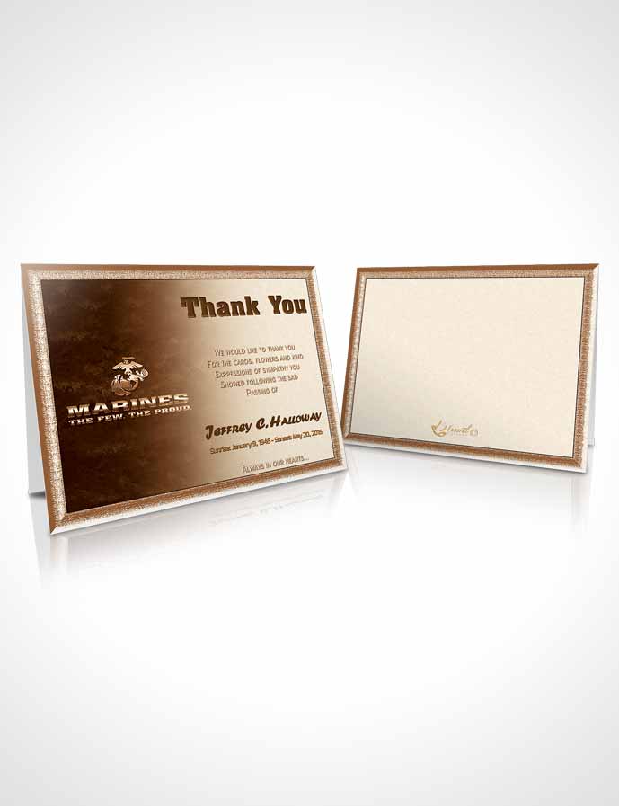 Funeral Thank You Card Template 1st Marines The Few The Proud Love