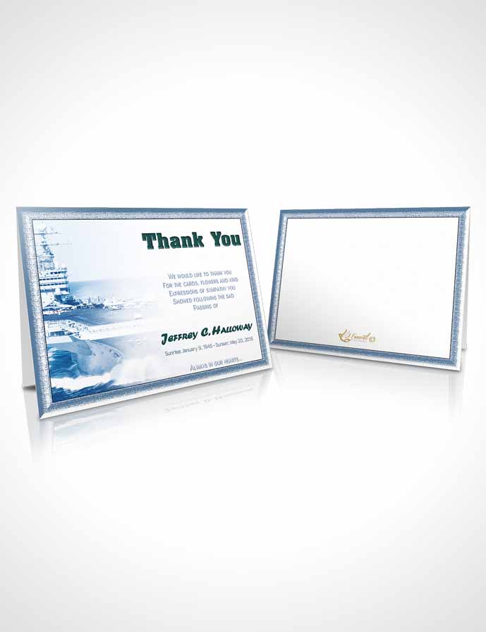 Funeral Thank You Card Template 1st Navy Sailor Desire