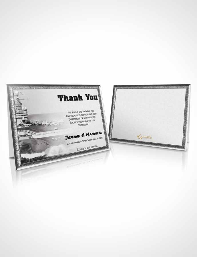 Funeral Thank You Card Template 1st Navy Sailor Freedom