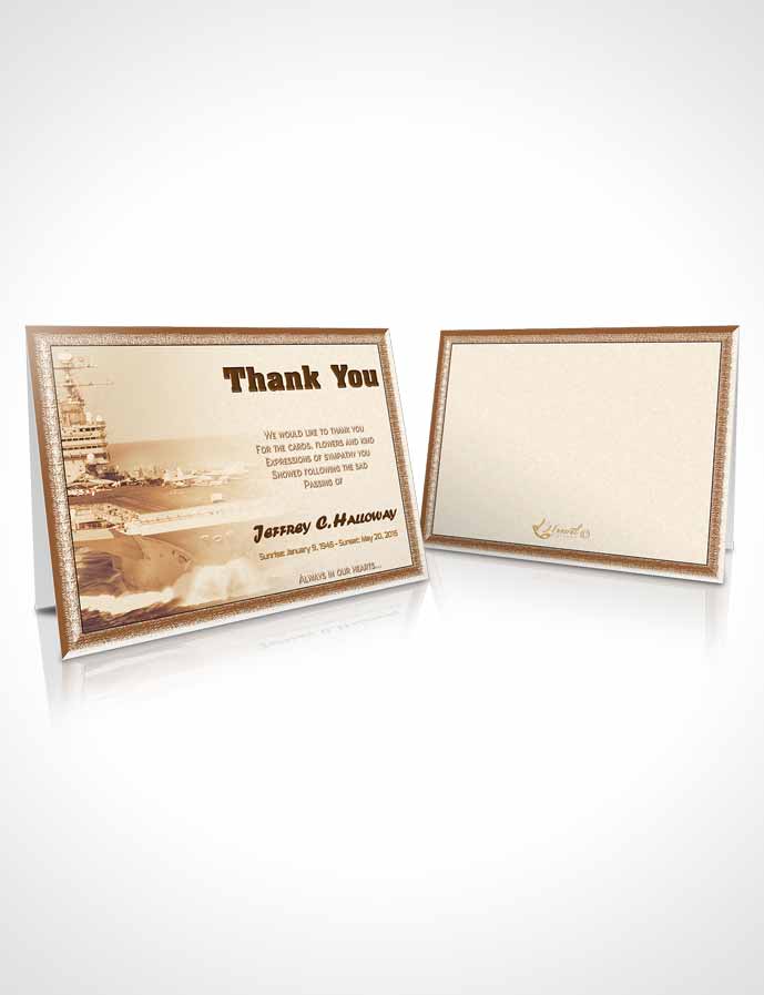 Funeral Thank You Card Template 1st Navy Sailor Love