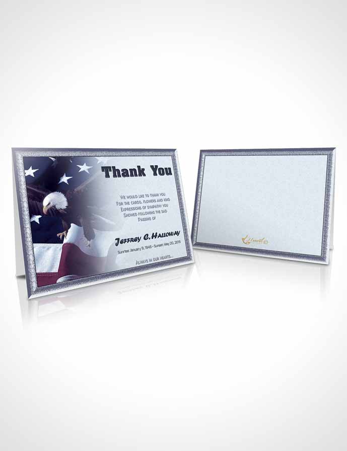Funeral Thank You Card Template 1st Veterans Day Sunset