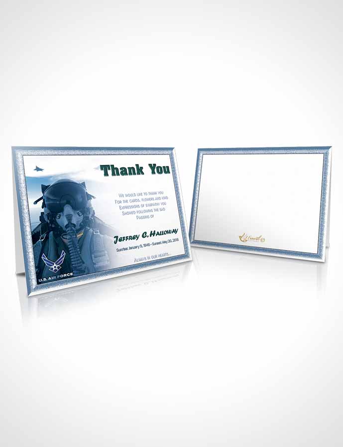 Funeral Thank You Card Template 2nd Air Force Airman Desire